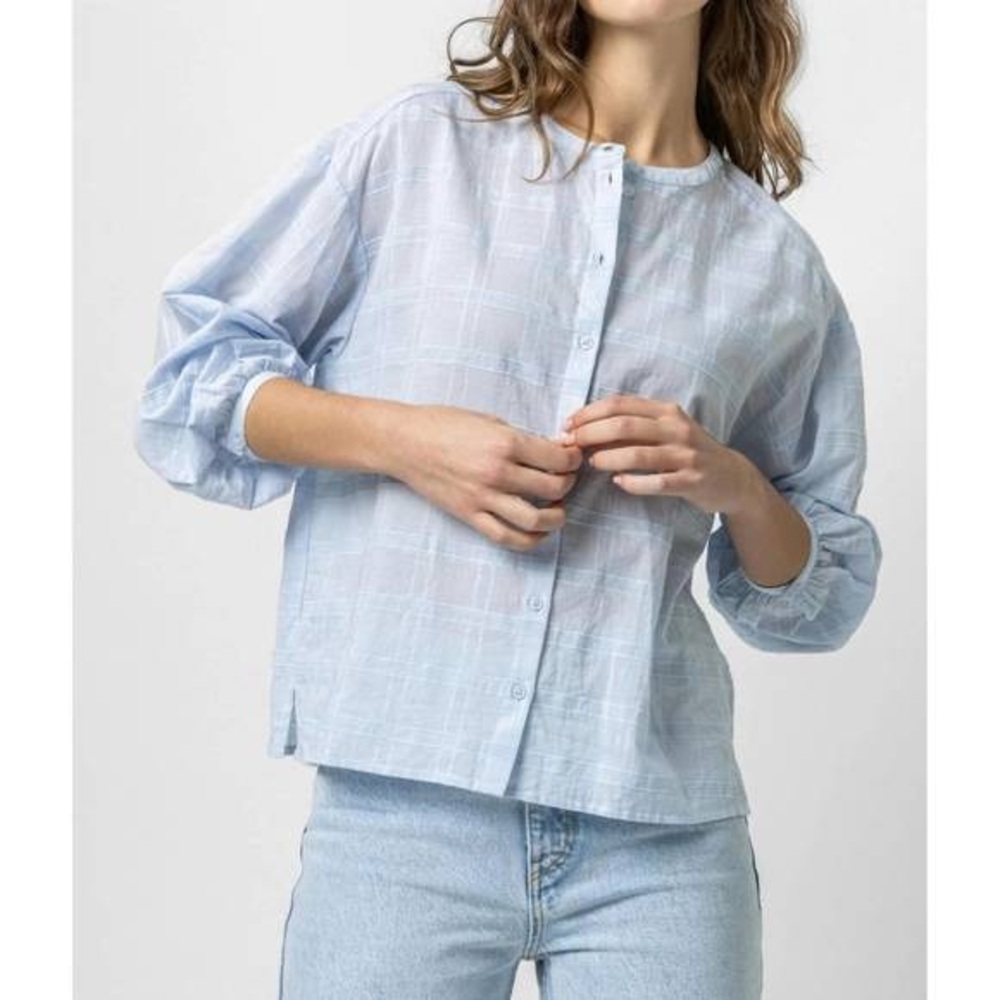 Lilla P Soft Blue Button-Down Shirt